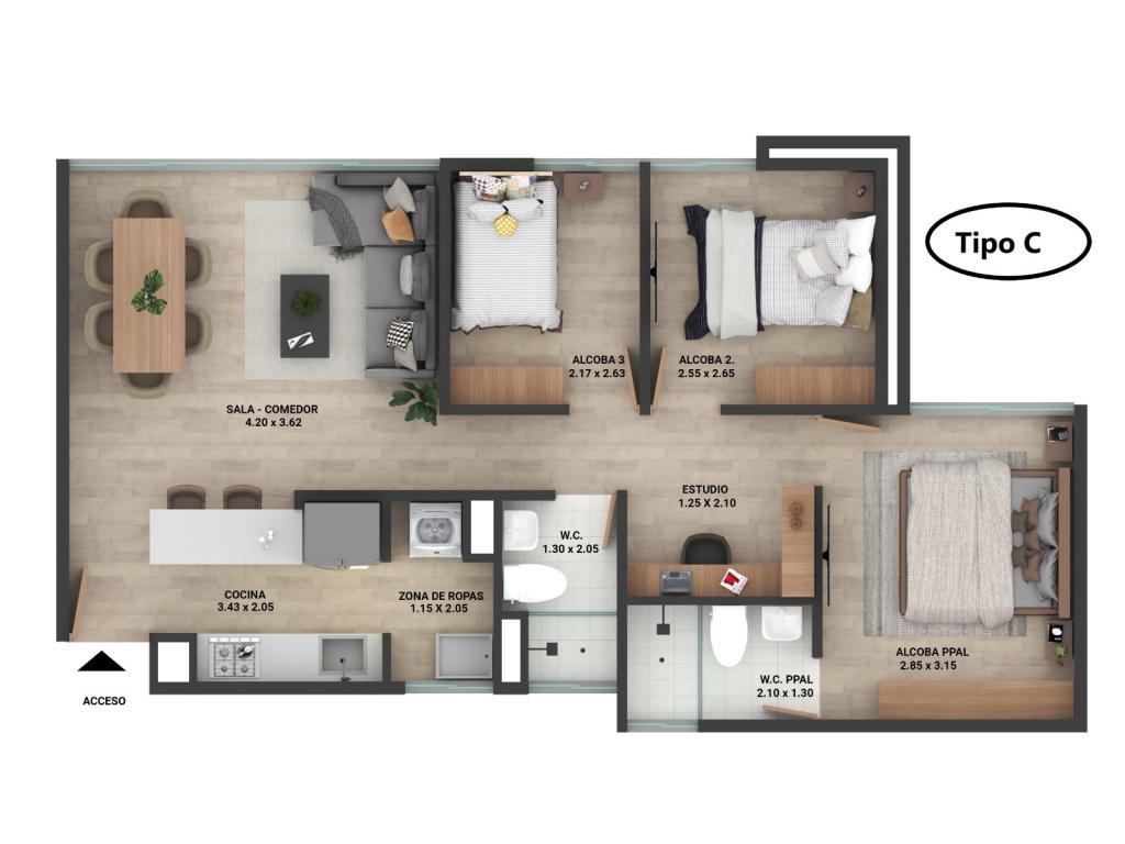 Apartamento disponible para Venta en Carmen De Viboral Bosque Boreal Foto numero 1